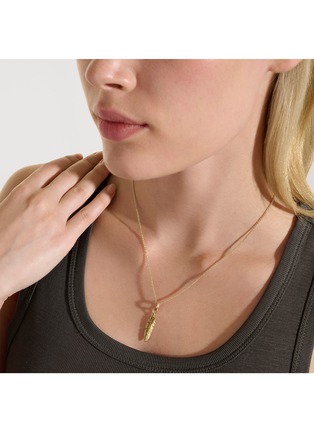  - JOHN HARDY - Modern Talismans 14K Gold Diamond Pendant Necklace — Size 24