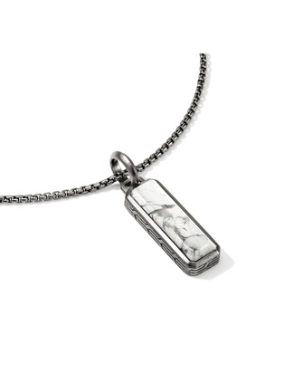 Detail View - Click To Enlarge - JOHN HARDY - Modern Talismans Silver Rhodium Howlite Pendant Necklace — Size 24