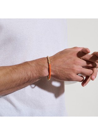  - JOHN HARDY - Heishi 14K Gold Enamel Bracelet — Size US