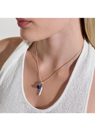  - JOHN HARDY - Modern Talismans Silver Diamond Lapis Lazuli Pendant Necklace — Size 16-18
