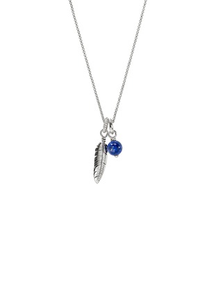 Main View - Click To Enlarge - JOHN HARDY - Modern Talismans Silver Diamond Lapis Lazuli Pendant Necklace — Size 16-18