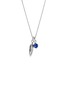 Main View - Click To Enlarge - JOHN HARDY - Modern Talismans Silver Diamond Lapis Lazuli Pendant Necklace — Size 16-18