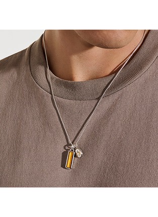  - JOHN HARDY - Modern Talismans 14K Gold Silver Tiger's Eye Pendant Necklace — Size 24
