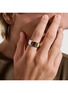  - JOHN HARDY - Carved Chain Sterling Silver Tiger's Eye Pyrite Mother of Pearl Ring — Size 10