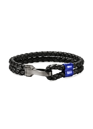 Main View - Click To Enlarge - JOHN HARDY - Sterling Silver Black Rhodium Enamel Leather Cord Double Row Bracelet — Size UM