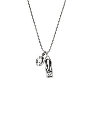 Detail View - Click To Enlarge - JOHN HARDY - Modern Talisman 14K Gold Silver Onyx Necklace — Size 24