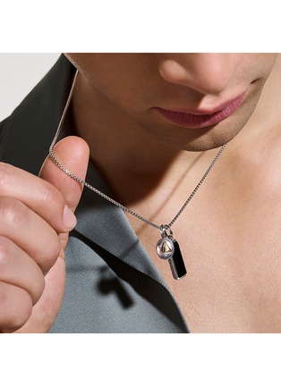  - JOHN HARDY - Modern Talisman 14K Gold Silver Onyx Necklace — Size 24