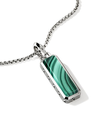  - JOHN HARDY - Modern Talisman Silver Malachite Necklace — Size 24	