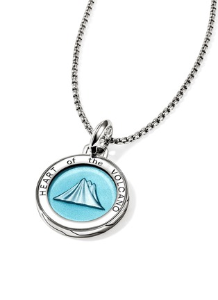  - JOHN HARDY - Modern Talisman Silver Enamel Necklace — Size 24	