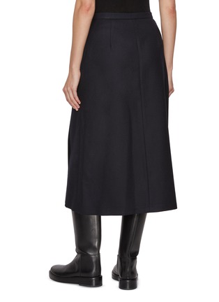 Back View - Click To Enlarge - LE17SEPTEMBRE - Pleated Wrap Wool Skirt