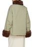Back View - Click To Enlarge - LE17SEPTEMBRE - Reversible Horizontal Panel Faux Fur Jacket