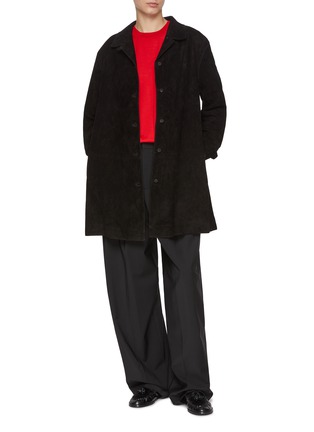 Figure View - Click To Enlarge - LE17SEPTEMBRE - Suede Long Coat