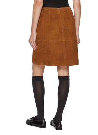 Back View - Click To Enlarge - LE17SEPTEMBRE - Panelled Suede Midi Skirt