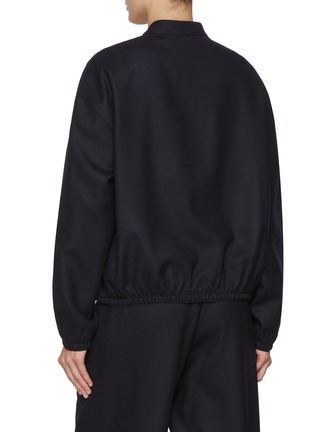 Back View - Click To Enlarge - LE17SEPTEMBRE - Layered Neck Wool Shirt
