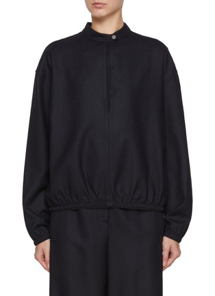 Main View - Click To Enlarge - LE17SEPTEMBRE - Layered Neck Wool Shirt