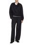 Figure View - Click To Enlarge - LE17SEPTEMBRE - Drawstring Wide Leg Wool Pants