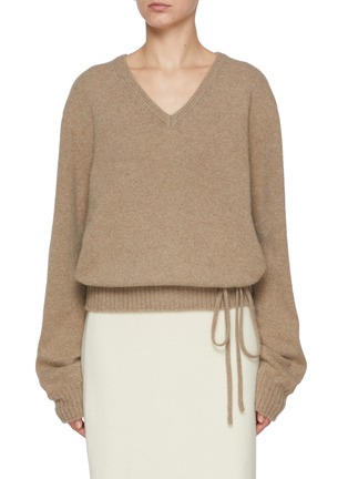 Main View - Click To Enlarge - LE17SEPTEMBRE - Wholegarment V-Neck Alpaca Pullover