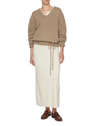 Figure View - Click To Enlarge - LE17SEPTEMBRE - Wholegarment V-Neck Alpaca Pullover