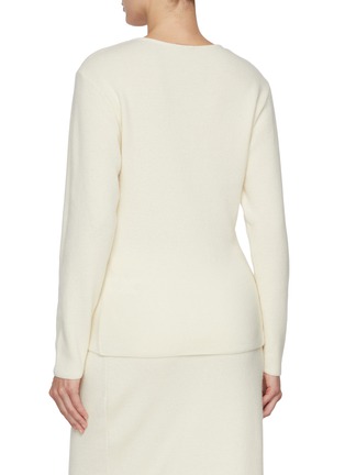 Back View - Click To Enlarge - LE17SEPTEMBRE - Scoop Neck Button Down Cardigan