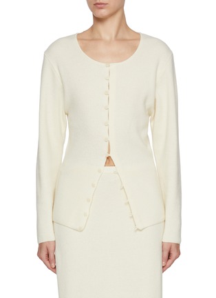 Main View - Click To Enlarge - LE17SEPTEMBRE - Scoop Neck Button Down Cardigan
