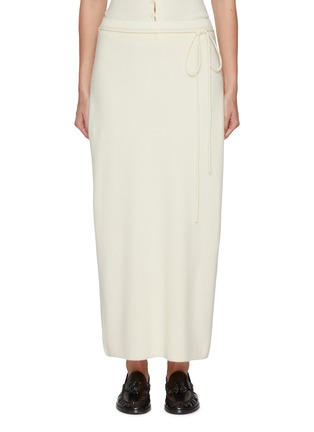 Main View - Click To Enlarge - LE17SEPTEMBRE - Tie Waist Straight Knit Skirt