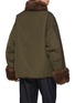 Back View - Click To Enlarge - LE17SEPTEMBRE - Reversible Horizontal Panel Faux Fur Jacket