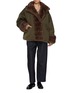 Figure View - Click To Enlarge - LE17SEPTEMBRE - Reversible Horizontal Panel Faux Fur Jacket