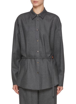 Main View - Click To Enlarge - LE17SEPTEMBRE - Oversized Belted Shirt