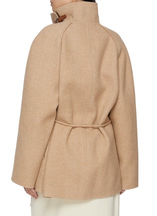 Back View - Click To Enlarge - LE17SEPTEMBRE - Cowl Neck Wool Half Coat