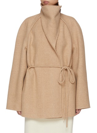 Main View - Click To Enlarge - LE17SEPTEMBRE - Cowl Neck Wool Half Coat