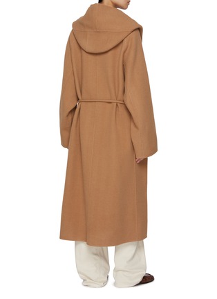 Back View - Click To Enlarge - LE17SEPTEMBRE - Hooded Wool Cashmere Long Coat