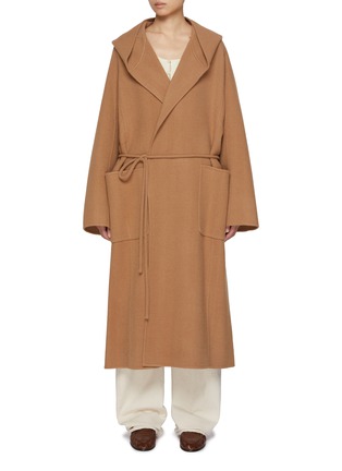 Main View - Click To Enlarge - LE17SEPTEMBRE - Hooded Wool Cashmere Long Coat