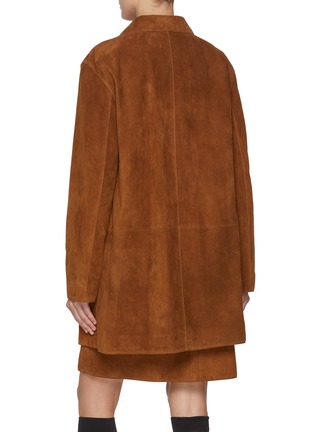 Back View - Click To Enlarge - LE17SEPTEMBRE - Oversized Suede Long Coat