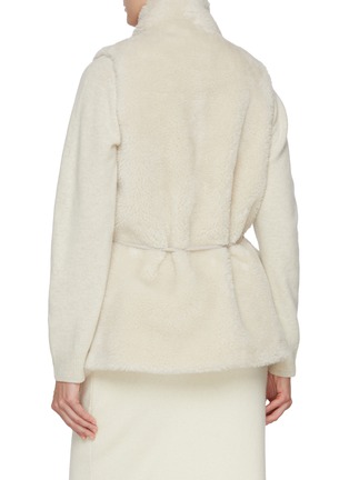 Back View - Click To Enlarge - LE17SEPTEMBRE - Shearling Shawl Collar Wrap Vest