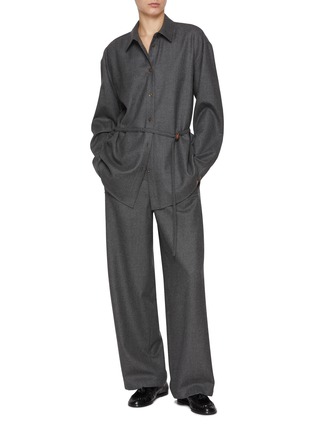 Figure View - Click To Enlarge - LE17SEPTEMBRE - Drawstring Easy Wool Trousers