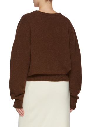 Back View - Click To Enlarge - LE17SEPTEMBRE - Wholegarment V-Neck Alpaca Pullover
