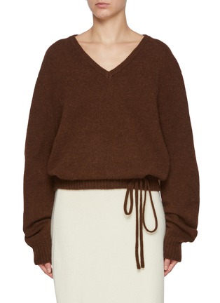Main View - Click To Enlarge - LE17SEPTEMBRE - Wholegarment V-Neck Alpaca Pullover