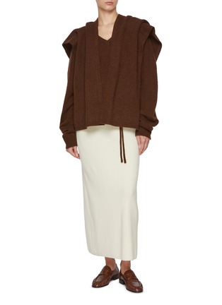 Figure View - Click To Enlarge - LE17SEPTEMBRE - Wholegarment V-Neck Alpaca Pullover