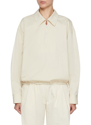 Main View - Click To Enlarge - LE17SEPTEMBRE - Half Zip Cotton Shirt