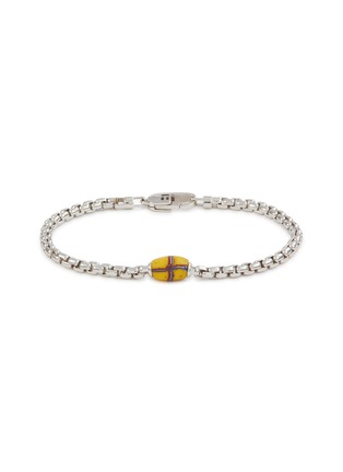 Main View - Click To Enlarge - TATEOSSIAN - French Cross Bead Rhodium Plated Sterling Silver Chain Bracelet