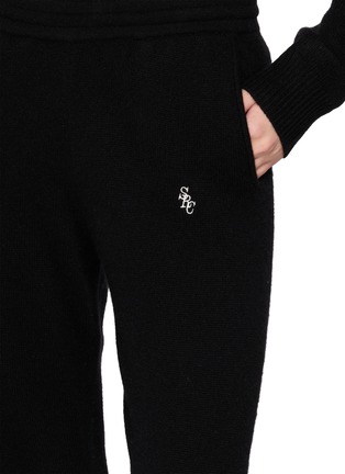 - SPORTY & RICH - SRC Embroidered Elasticated Cashmere Wool Pants