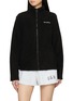 SPORTY & RICH Serif Logo Zipped Polar Fleece Jacket