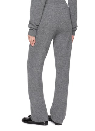 Back View - Click To Enlarge - SPORTY & RICH - SRC Embroidered Elasticated Cashmere Wool Pants