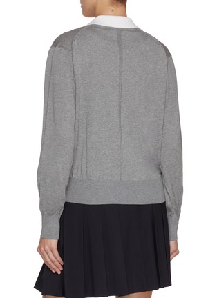 Back View - Click To Enlarge - CLOVE - Point Collar Knit Cardigan