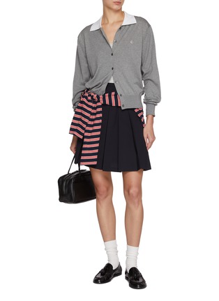 Figure View - Click To Enlarge - CLOVE - Point Collar Knit Cardigan