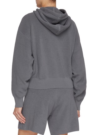 Back View - Click To Enlarge - CLOVE - Zip Up Knit Hoodie