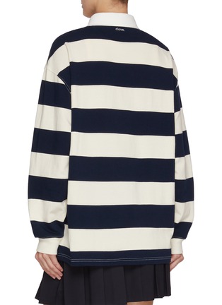 Back View - Click To Enlarge - CLOVE - Striped Rugby Shirt