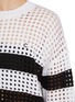  - CLOVE - Crochet Stripe Knit Sweater