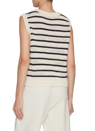 Back View - Click To Enlarge - CLOVE - Stripe Crochet Knit Vest