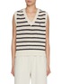Main View - Click To Enlarge - CLOVE - Stripe Crochet Knit Vest
